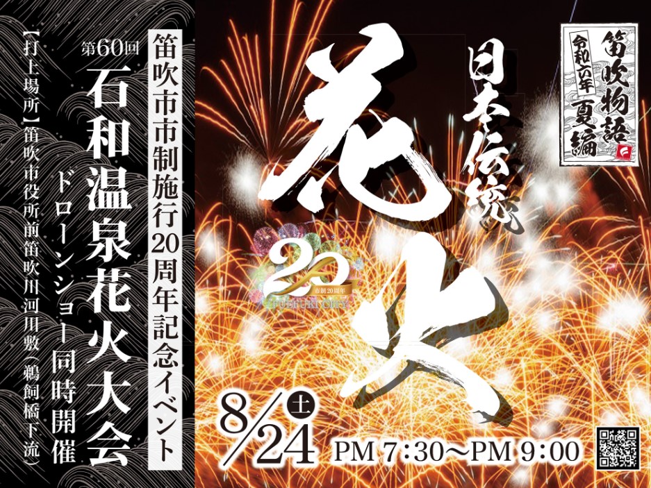 【山梨県】第60回石和温泉花火大会開催